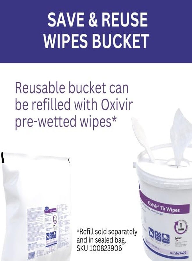 Oxivir Diversey Tb 5627427 Ready-to-Use Disinfectant Cleaning Wipes, Accelerated Hydrogen Peroxide, 11x12-Inch Extra Large Sheets, 160-Wipes, 1-Bucket - Image 5